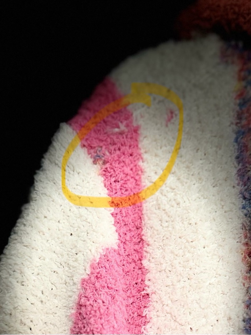 POL Hooded Sweater Coat in Pink, Cream & Rust - Picture 4 of 4